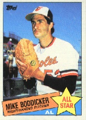 1985 Topps Baseball Cards      709     Mike Boddicker AS
